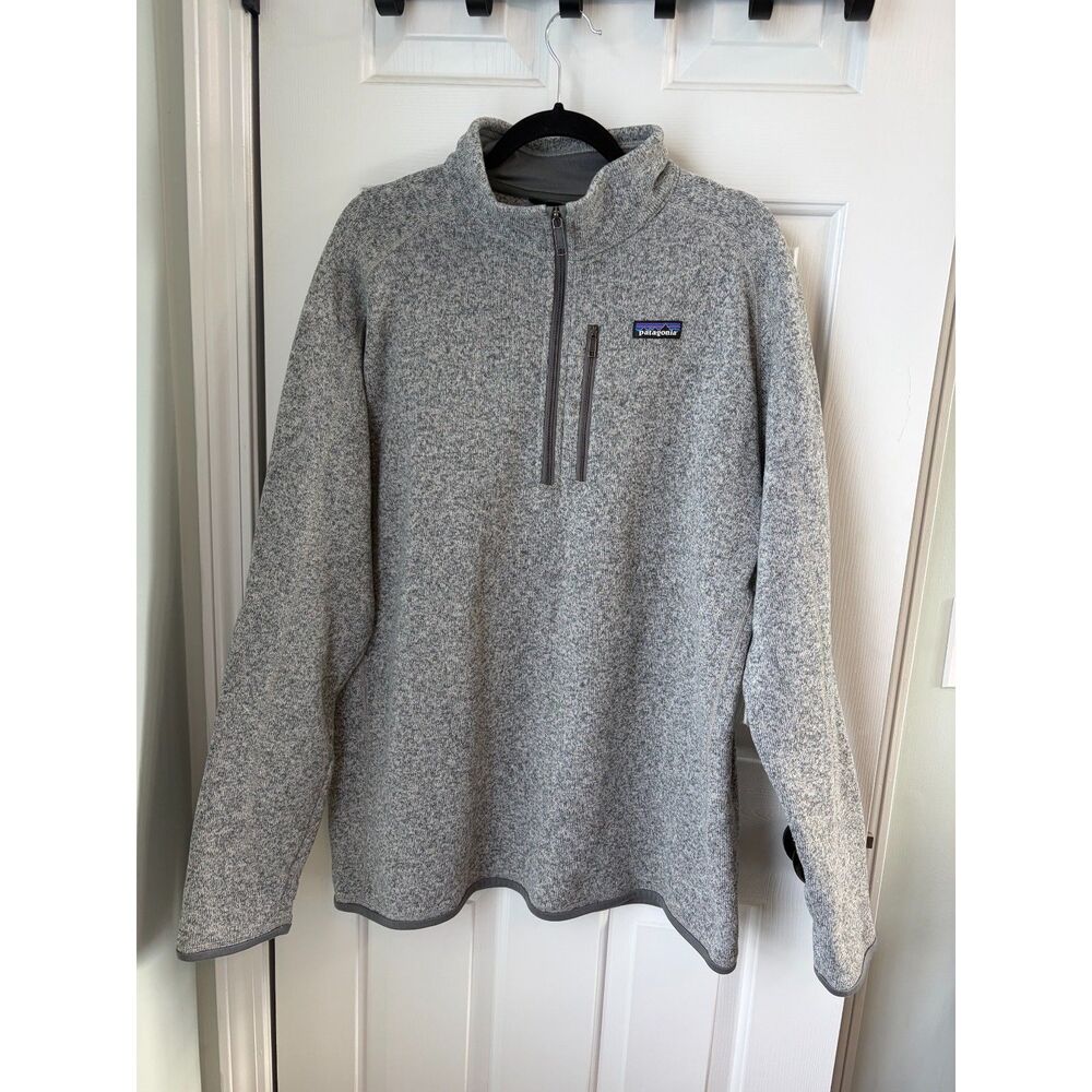Patagonia Men's Better Sweater Quarter Zip Fleece Jacket Stonewash Size XXL